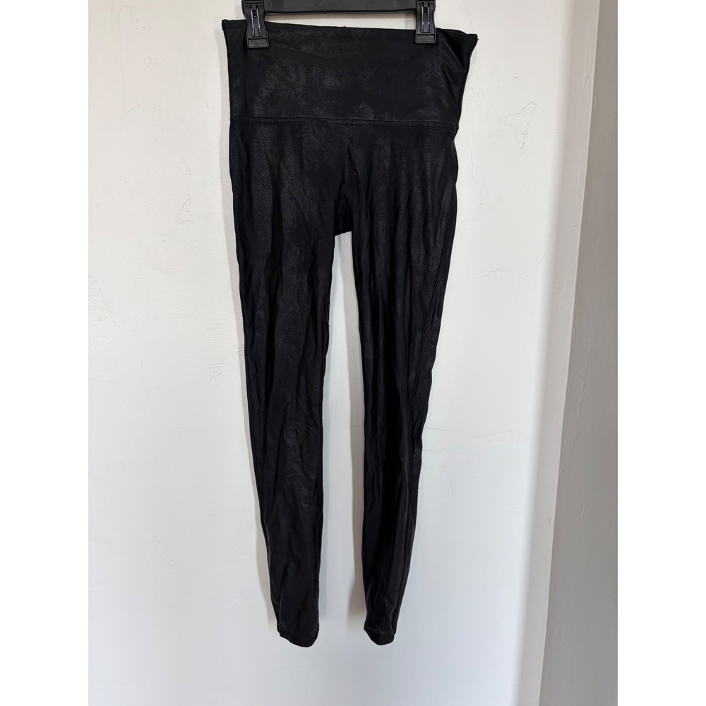 Spanx Faux Leather Leggings Black‎ High Waist Compression Leggings Medium 2019PR
